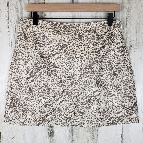 Free People Fake Out Leopard Skirt Sz 12 - Picture 3 of 7